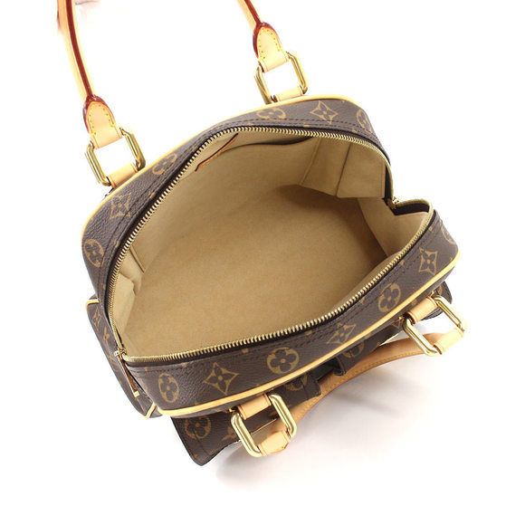 Louis Vuitton Monogram Manhattan PM Handbag Brown Gold Hardware - Picture 6 of 8